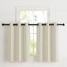 NICETOWN Vitrage, kort, beige, ondoorzichtig, verduisteringsgordijnen met inslagringen, keukengordijnen, raamgordijnen, moderne thermische gordijnen, woonkamer, set van 2, lichtbeige, H 90 x B 107 cm