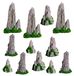 Miniatuurrotstuinset - 12-delig met natuursteen-look