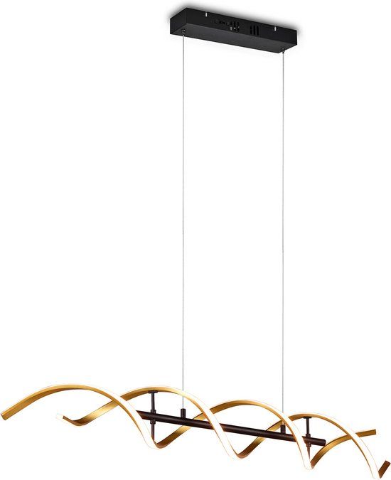 BES LED Trion Sarina LED Hanglamp - 45W - Rechthoek - Mat Goud - Dimbaar