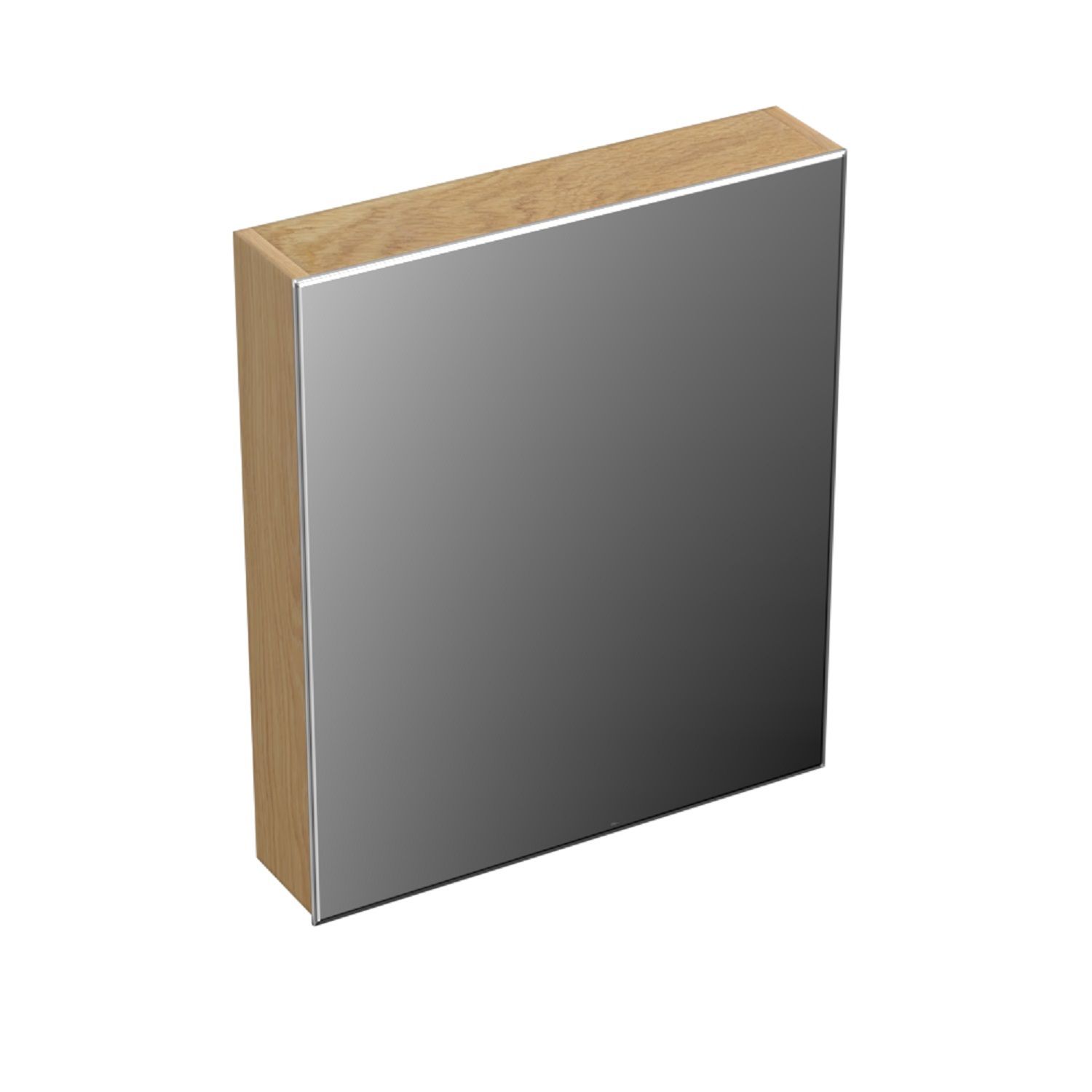 Forzalaqua Uni Spiegelkast - 59.5x68.5x12.5 cm - 1 Deur Rechts - Eiken Smoke