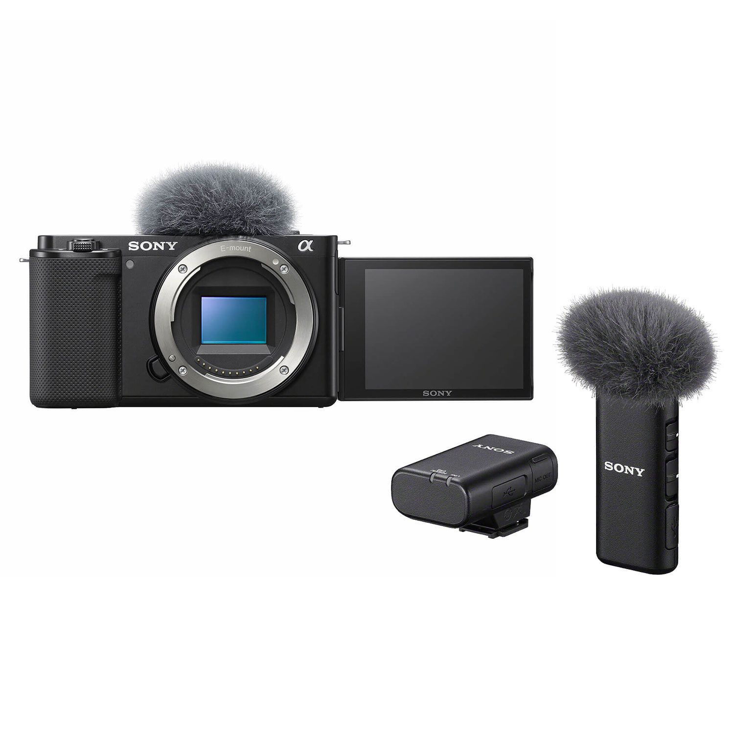 Sony ZV-E10 Vlog Camera + ECM-W2BT Microphone