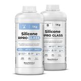 Traslucide R PRO GLASS Traslucide siliconenrubber 1:1 voor gieten, niet giftig, voor harde vormen en compatibel met harsen, was, gips en andere materialen (1 kg)