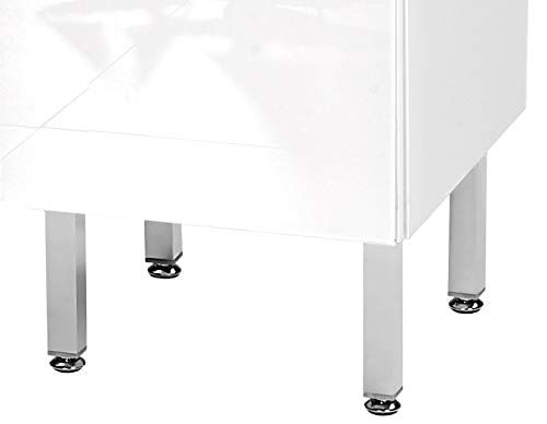 Schildmeyer voeten verstelbaar 15-16,5 cm, chroom/glans