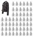Clous coniques, couleur argent, 100 pièces, conique, pour articles en cuir faits maison