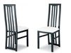 Romeo Lot de 2 chaises laqué noir/blanc