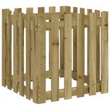 VidaXL Plantenbak met hekontwerp 60x60x60 cm geïmpregneerd grenenhout