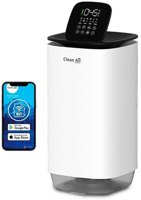 Clean Air Optima CA-808 Smart 2-in-1 Hybride Luchtbevochtiger en Luchtreiniger - Zwart/Wit