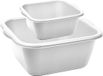 Forte Plastics Afwasbak teil - set van 2 formaten - 10 en 20 liter - grijs - kunststof