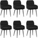 vidaXL Eetstoelen - 6 stuks - Fluweel - Zwart - 59 x 59,5 x 90 cm