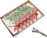 Othmar Decorations Bv Kerstboom libellen op clip - 24x st- rood en groen - 10,5 cm -kunststof