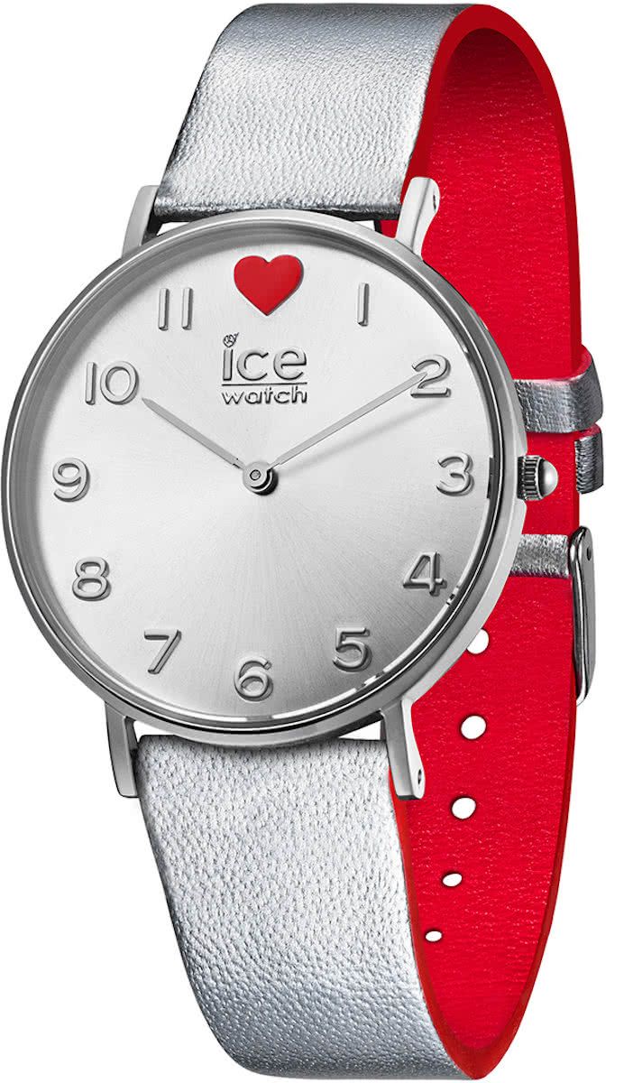 Ice-watch IW013375 - Polshorloge - Leer - Zilverkleurig - Ø38,5mm