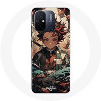 Maniacase Etui voor Xiaomi Redmi 11A Demon Slayer Tanjiro Anime Manga