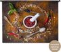 1001Tapestries Wandkleed - Vijzel - Kruiden - Specerijen - Bruin - 150x112 cm - Katoen