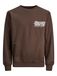 JACK & JONES Sweatshirt 'JORRedhook' chocolat brun / blanc