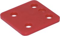 GB drukplaat zonder sleuf 70x70x5mm - rood per 48 stuks