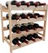 Merkloos Relaxdays Wijnrek - 16 flessen - Bamboe - 42 x 45 x 23,5 cm