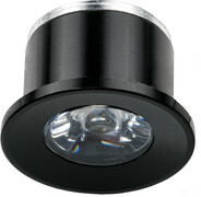 Velvalux LED Veranda Spot Verlichting - 1W - Natuurlijk Wit 4000K - Inbouw - Rond - Mat Zwart - Aluminium - Ø31mm