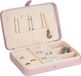 Relaxdays Sieradendoosje - Fluweel - Juwelendoos - 4,5 x 21 x 14,5 cm - Roze