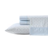 Laura Ashley - Lakenset, ademend percal katoenen beddengoed, 200 draadtelling, diepe zak, chique woondecoratie (Kate Blue, Full)