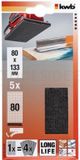 KWB Schuurgaas 80 x 133 mm - Korrel 80 - Longlife - 5 stuks