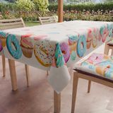 PETTI Artigiani Italiani - Vlekafstotend rechthoekig tafelkleed voor feestjes en verjaardagen voor kinderen, tafelkleed voor keuken, feestdesign, 03 x 12 plaatsen (140 x 240 cm), 100% Made in Italy