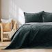 AmeliaHome Velvet sprei, polyester, Laila antraciet zilver, 220x240 cm