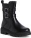 Tamaris Dames Enkellaarsje 8-8-85409-29 001 Comfort Fit Zwart Leer Blokhak Ritssluiting Maat 41