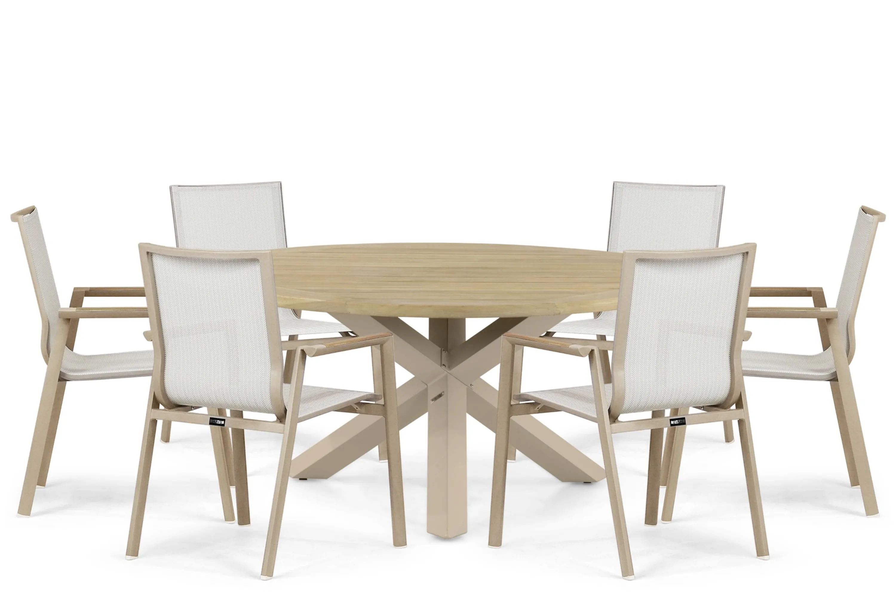 Lifestyle Garden Furniture Lifestyle Fiora/Rockville 160 cm dining tuinset 7-delig