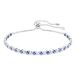 Swarovski Matrix Tennisarmband, Blauw, Rodium toplaag