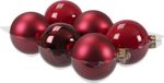Othmar Decorations Kerstballen - 6x st - rood - D8 cm - glas - mat/glans - kerstversiering