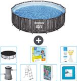 Bestway Rond Steel Pro MAX Zwembad - Houtprint - 427 x 107 cm