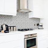 Ambiance Sticker Zelfklevende tegelmuurstickers voor keuken en badkamer - 24 Carlofort Terrazzo tegelstickers - 24 stickers 10x10cm