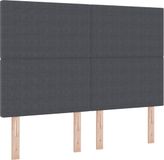 vidaXL Hoofdbord Donkergrijs 144 cm Corduroy Stof