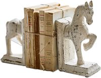 LOBERON Boekensteun set van 2 Horses crème