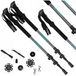 Gabel VERTIGO LITE TOUR FL Bâtons de randonnée 63-140 cm Noir / Jaune / Blanc