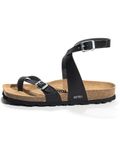 Bayton Sandalen met riem 'SWAN' beige / zwart