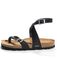 Bayton Sandalen met riem 'SWAN' beige / zwart
