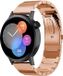 Strap-it Huawei Metalen bandje geschikt voor Huawei Watch GT / GT 2 42mm / GT 3 42mm / GT 3 Pro 43mm bandje staal - RVS schakels - Quick-release - Rosegoud