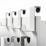 Minismus Deurhaken voor Opdekdeur Wit 4-Pack