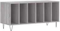 vidaXL Platenkast 100x38x48 cm bewerkt hout grijs sonoma eikenkleurig