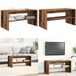 vidaXL Tv-meubel 80x40x40 cm Bewerkt Hout Oud Houtkleurig