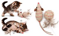 Speelgoed Flamingo SPEELGOED TEXU BAL + MUIS BRUIN 9x4x4CM