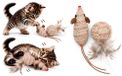 Speelgoed Flamingo SPEELGOED TEXU BAL + MUIS BRUIN 9x4x4CM