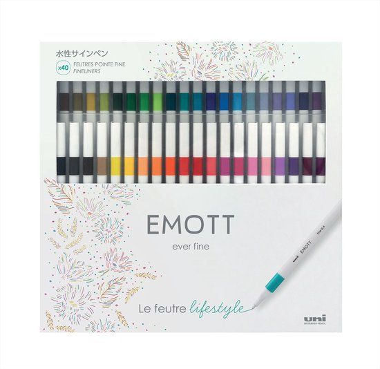 Uni-ball Emott Fineliners Set 40 stuks
