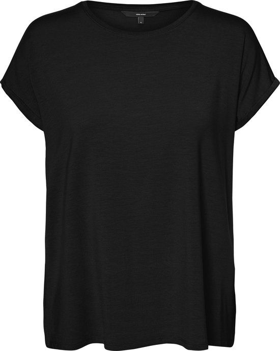 VERO MODA VMAVA PLAIN SS TOP GA JRS NOOS T-shirt - Black - XL