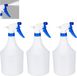 Merkloos Relaxdays plantenspuit - set van 3 stuks - verstelbare straal - 1 liter - met scala - kunststof - spuitfles - wit-blauw