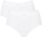 sloggi Maxislip Double Comfort Dames Wit Effen 2 stuks