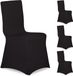 Merkloos Relaxdays stoelhoezen - set van 4 - universeel - stretch - kerst - zwart