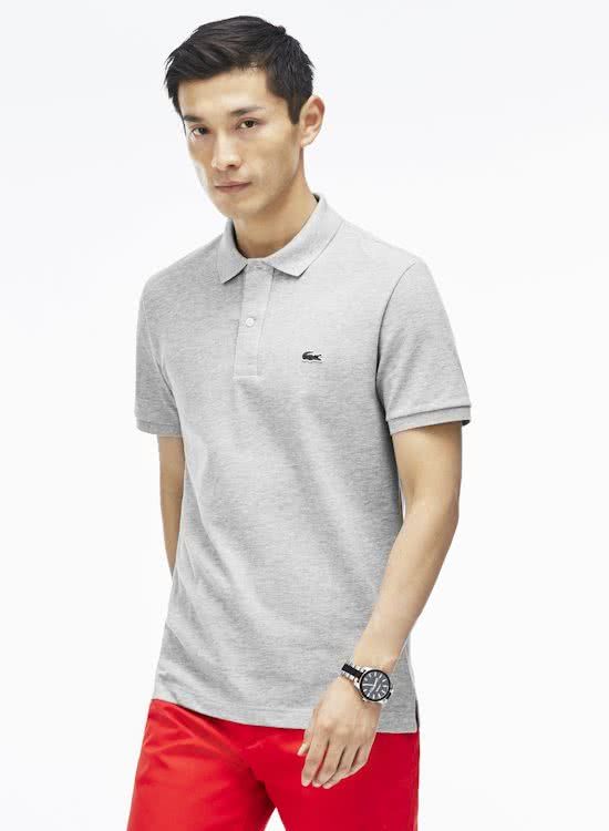 Lacoste Polo Piqué Slim Fit Silver Shine - XL - 3614037533584