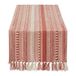 DII Boerderij Gevlochten Streep Tafelloper Collectie, 15x72 (15x77, Fringe inbegrepen), Spice